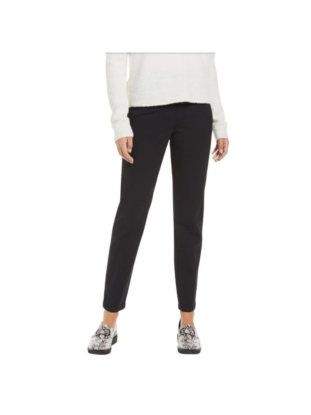 SPANX Supersmooth Perfect Fit Ponte Slim Straight Ankle Pant In Black Sz S